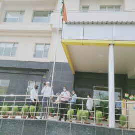 Kailash Hospital & Neuro Institute, Sec 71 Noida celebrated the 74th Independence Day with a patriotic fervor today.1