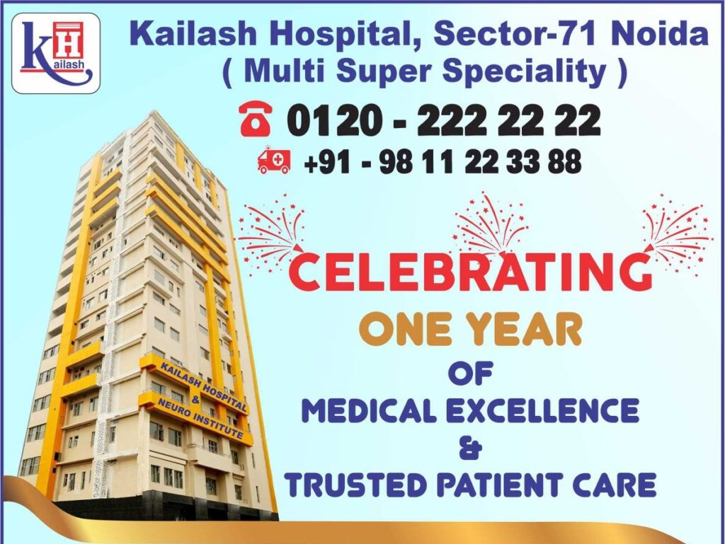 Kailash Hospital & Neuro Institute, Sec- 71 Noida celebrates its 1st Anniversary today with completing one year of Trusted & Exclusive Medical Excellence. On this occasion, Avail Special Discounts on our Healthcare services. Hurry! Offer valid till 31st Jan 2021.