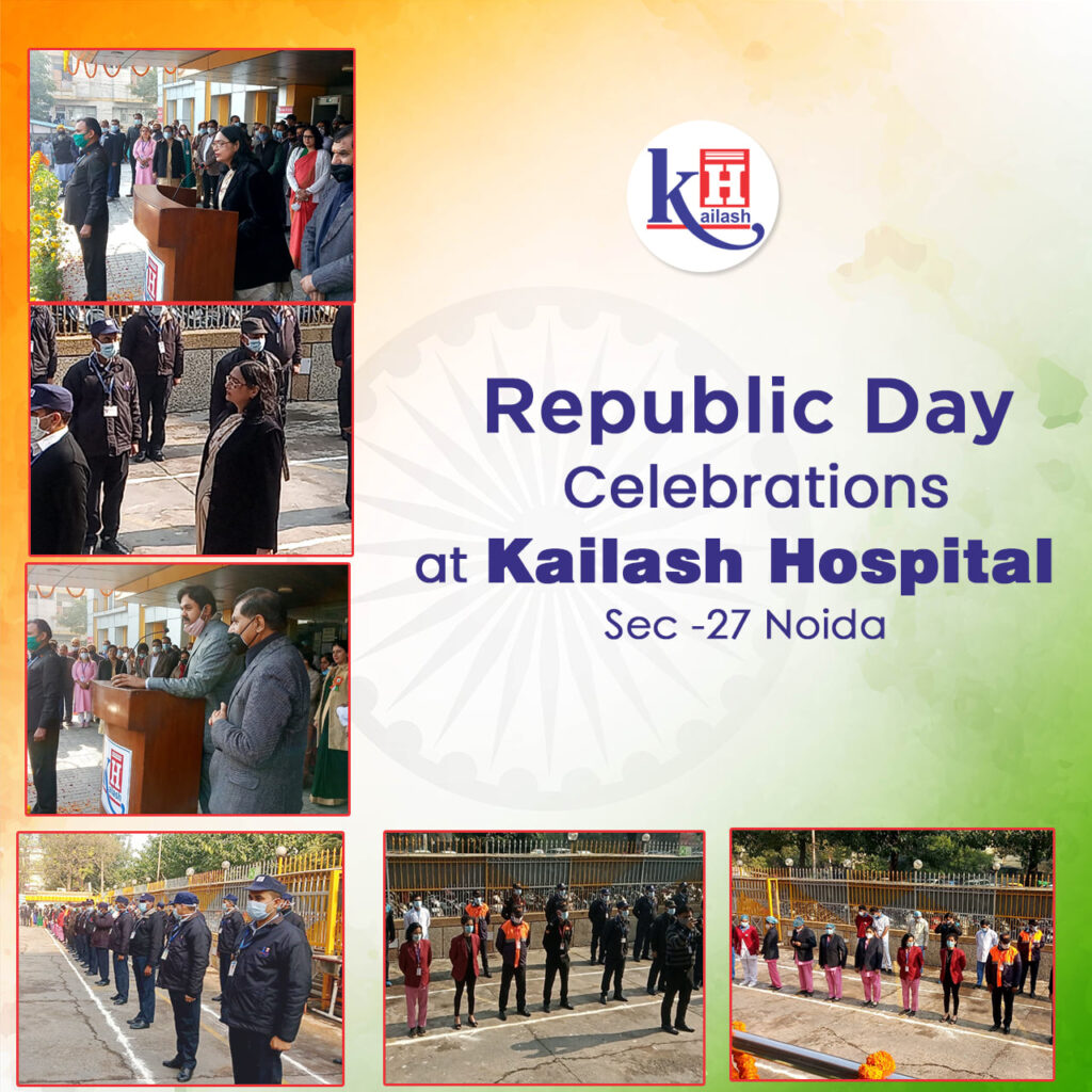 Kailash Hospital, Sec- 27, Noida celebrated the Republic Day with great enthusiasm & patriotic fervor.
