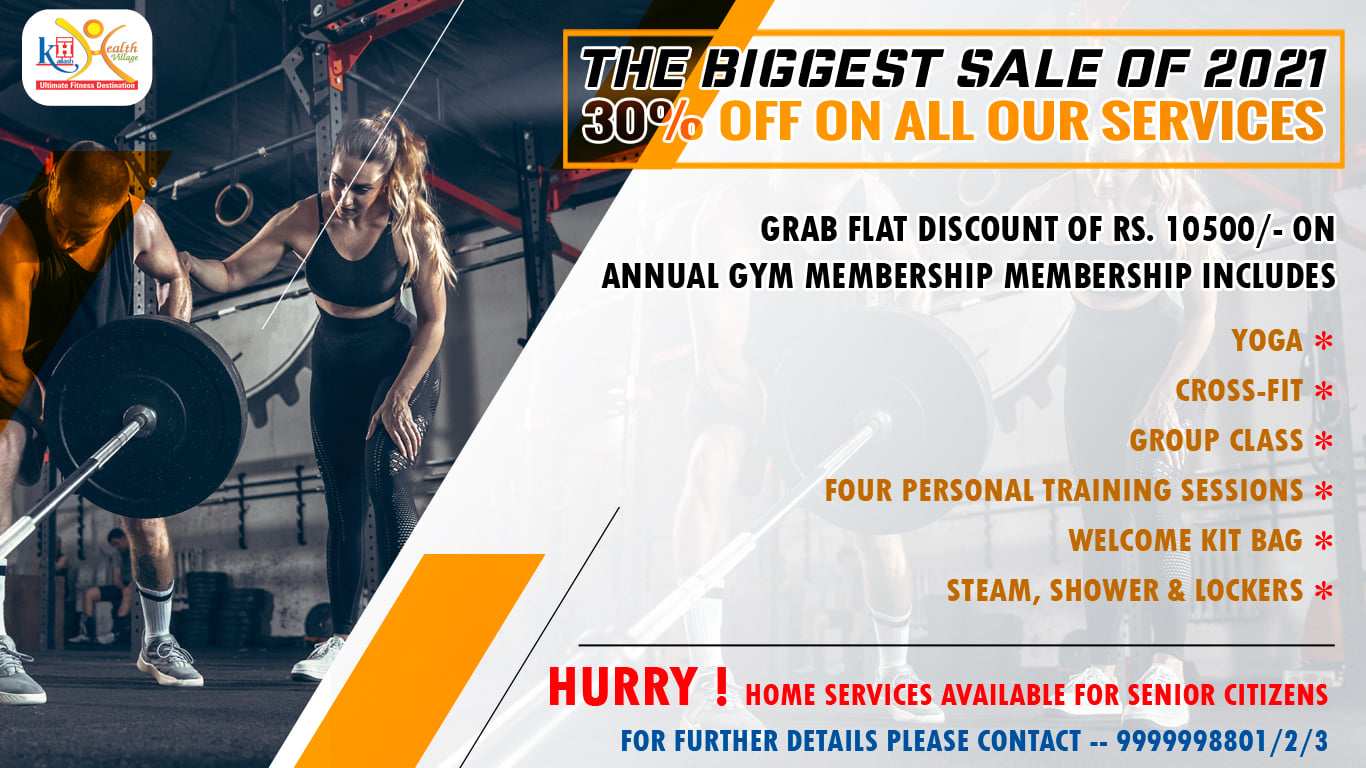 Grab the Biggest Sale of 2021 with exclusive 30% Discount on all our wellness & fitness services.