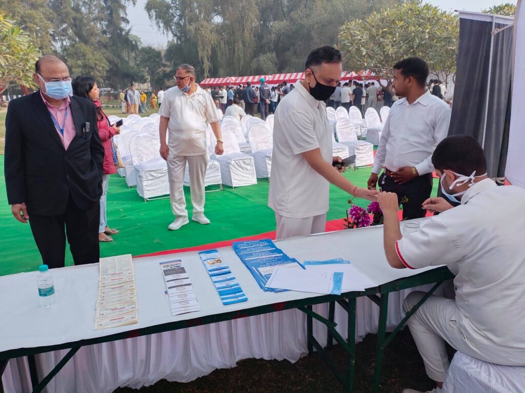 Kailash Hospital & Heart Institute, in association with NSEZ Phase-2, organized a Free Health Check-up camp