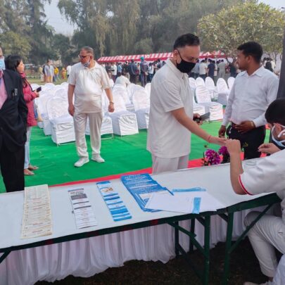 Kailash Hospital & Heart Institute, in association with NSEZ Phase-2, organized a Free Health Check-up camp