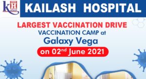 Ensuring maximum Vaccination better protection, Kailash Hospital next organized its Vaccination Camp at Galaxy Vega Society on 2nd June 2021.