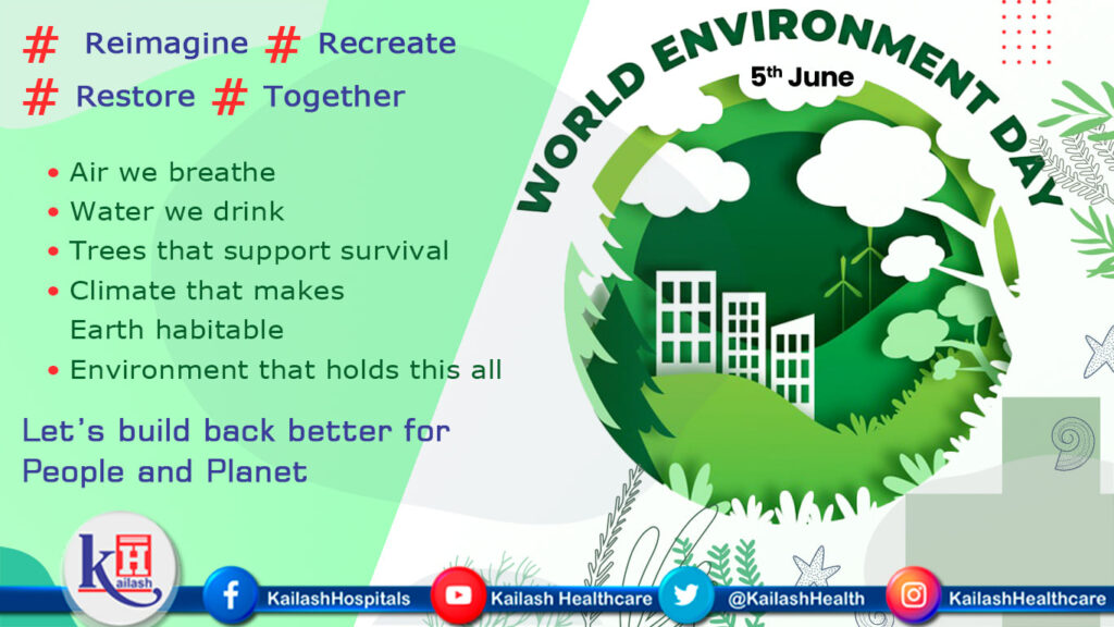 Environment is the place we belong to so this World Environment Day, Let's Reimagine, Recreate and Restore our Planet for sustainable survival.