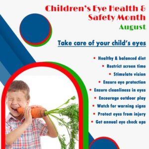 A healthy balanced diet and restricted screen time can help prevent vision problems in children.