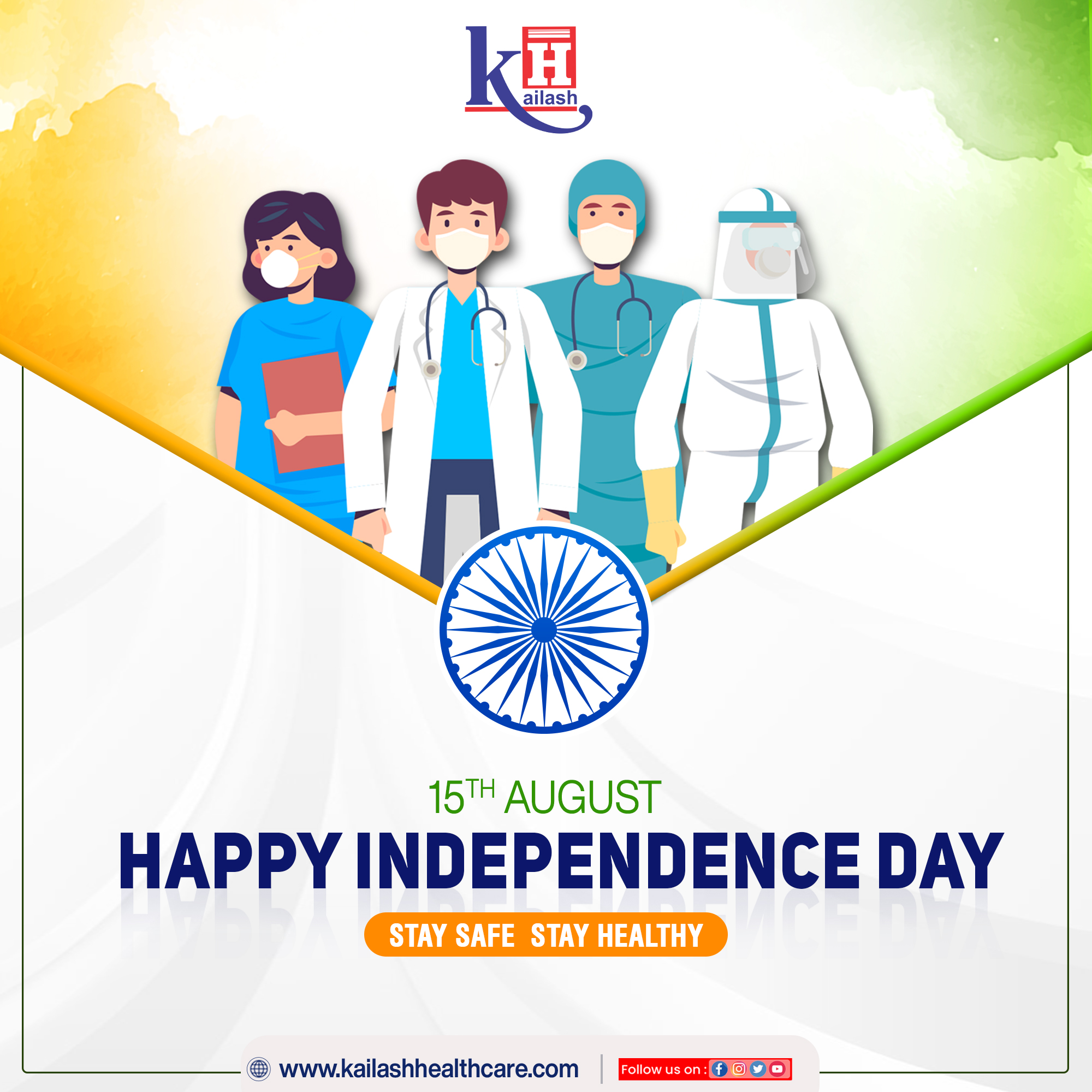 Kailash Group of Hospitals Wishes you & your family a Happy Independence Day!