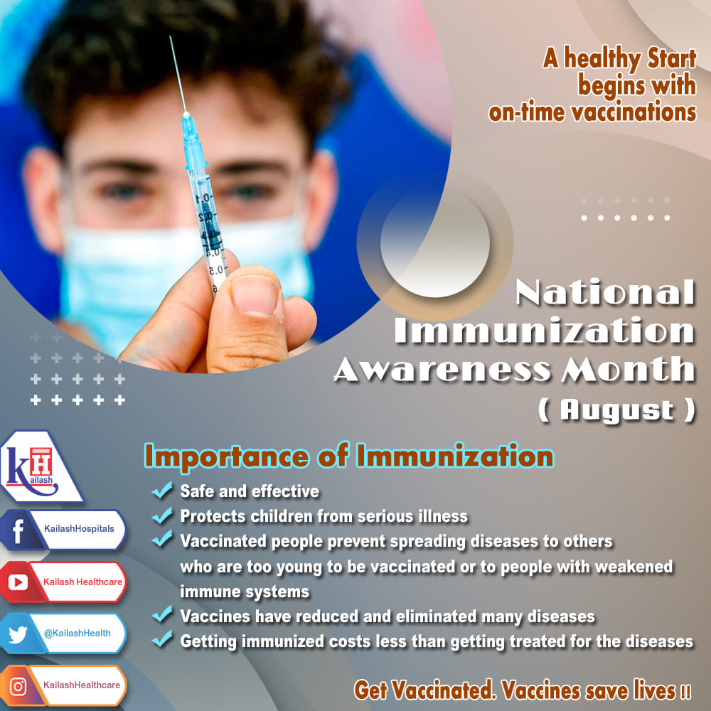 Vaccination is important for children as well as adults. So Get Timely Vaccinated to prevent diseases.