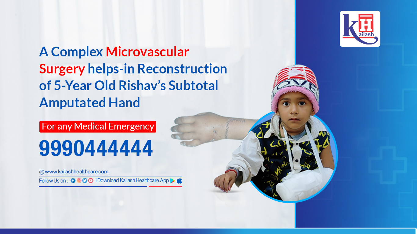 Complex Microvascular Surgery helps Reconstruction of Subtotal Amputated Hand | Kailash Hospital