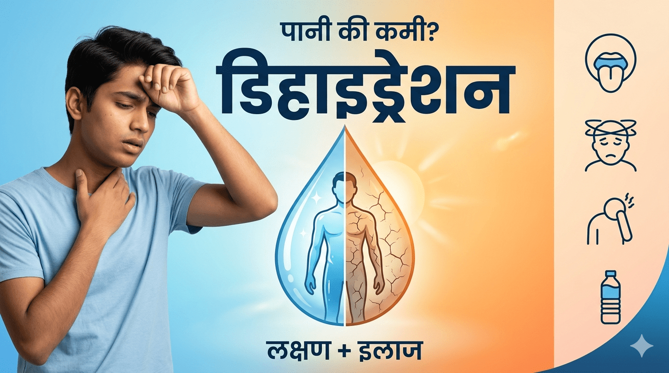 डिहाइड्रेशन के लक्षण कारण और घरेलू इलाज - Dehydration in Hindi इन्फोग्राफिक